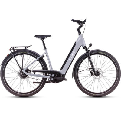 Vélo ville électrique Cube supreme hybrid deluxe slx 625 easy entry polargrey´n´white