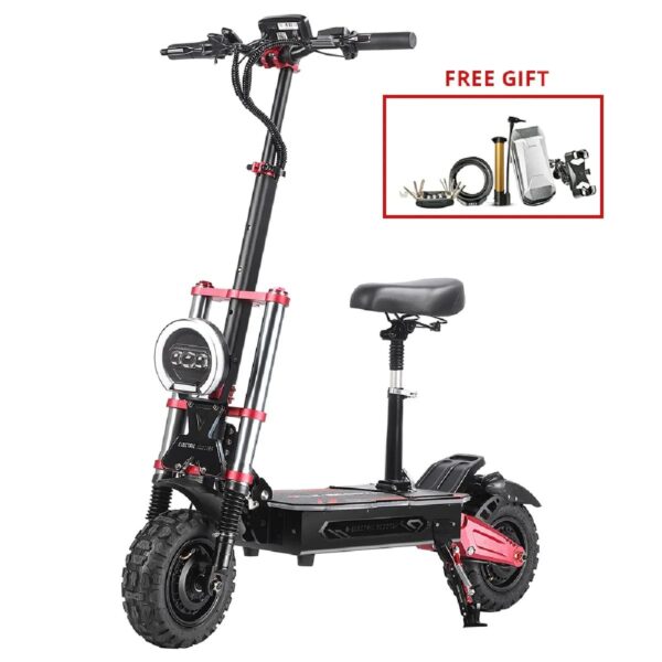 Boyueda S5-11 - Trottinette électrique - Moteur 6000W - Vitesse max 85 km/h - Autonomie 120 km - Freins hydrauliques
