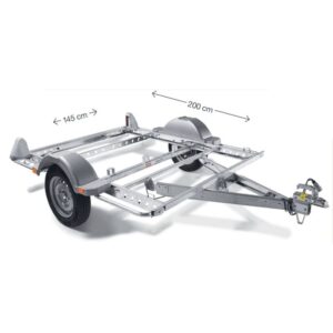 Châssis Nu 750 kg NORAUTO PREMIUM 145 – Remorque Modulable 6-en-1 pour Moto, Vélo & Transport
