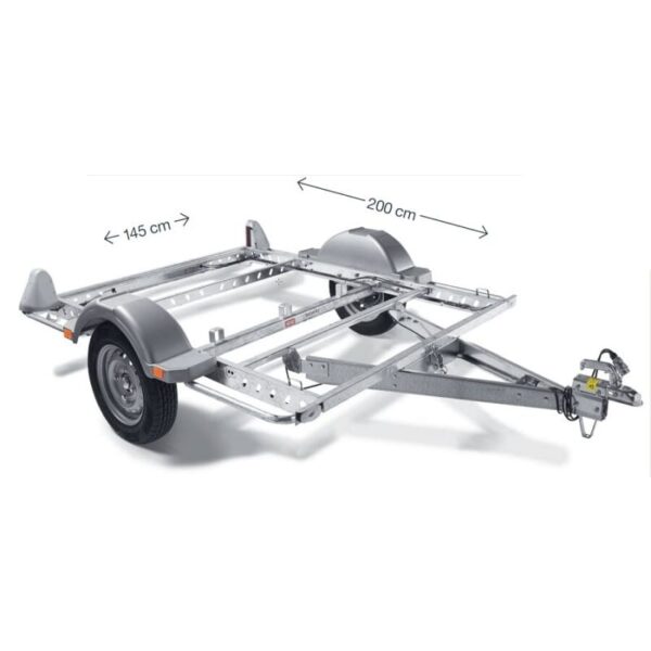 Châssis Nu 750 kg NORAUTO PREMIUM 145 – Remorque Modulable 6-en-1 pour Moto, Vélo & Transport