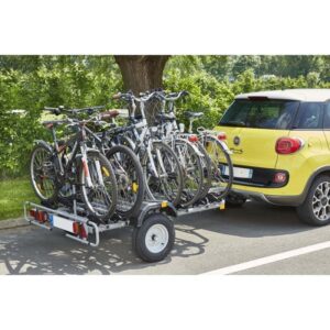 Remorque porte-vélos 6 places MOTTEZ A356S avec rangement bagages – robuste et anti-corrosion