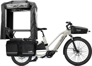 Vélo Cargo Longtail Électrique O2 Feel Equo Adventure 5.1 Mid Shimano Cues 9V 835 Wh 20/26'' Beige Pack Family Extra