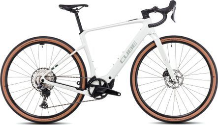 Vélo de Gravel Électrique Cube Nuroad Hybrid C:62 Race 400X Shimano GRX 12V 400 Wh 700 mm Gris Vert Desertstone 2025