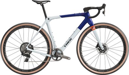 Vélo de Gravel Trek Checkmate SLR 7 Sram Force XPLR AXS 12V 700 mm Blanc Bleu M / 162-173 cm 2025 | Produit Reconditionné / Très Bon État