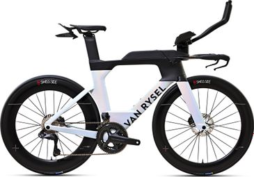 Vélo de Triathlon Van Rysel XCR Tri Shimano Ultegra Di2 12V 700 mm Blanc Holographique 2025