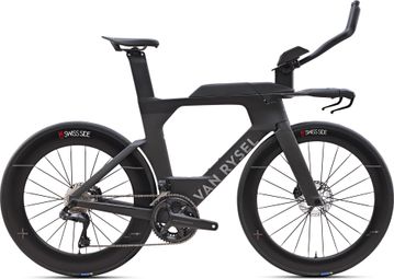 Vélo de Triathlon Van Rysel XCR Tri Shimano Ultegra Di2 12V 700 mm Noir Carbon Raw 2025