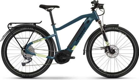 VTC Électrique Haibike Trekking 5 i500Wh Shimano Alivio M3100 9V Bleu / Jaune Canary 2022