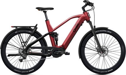 VTC Électrique O2 Feel Vern FS Adventure 7.1 Mid Shimano Cues 9v 835 Wh 27.5'' Rouge