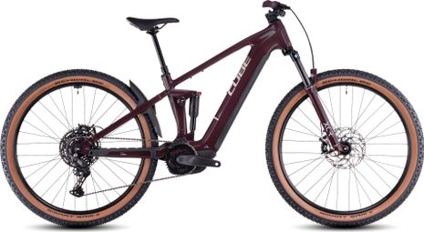 VTT Électrique Tout-Suspendu Cube Stereo Hybrid One22 Pro 800 Shimano Cues 10V 800 Wh 27.5'' Rouge Amarone 2025