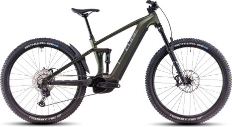 VTT Électrique Tout-Suspendu Cube Stereo Hybrid One44 EXC 800 Shimano Deore XT 12V 800 Wh 27.5'' Vert Orange Stellar Shiftiris 2025