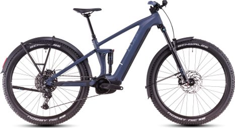 VTT Électrique Tout-Suspendu Cube Stereo Hybrid One44 Pro 800 Allroad Shimano Cues 11V 800 Wh 29'' Bleu Gris Ink 2025