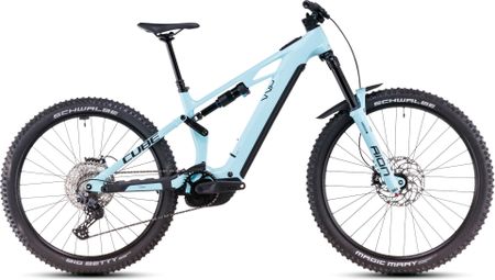VTT Électrique Tout-Suspendu Cube Stereo Hybrid One77 HPC Race 800 Shimano Deore 12V 800 Wh 29''/27.5'' Bleu Dazzle 2025